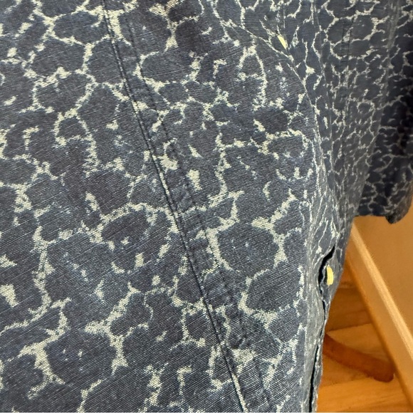 Talbots 16 Petite Button Down Denim Patterned Shirt - Picture 3 of 7